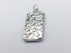 Pewter w/Sterling Silver heart Clan Buchanan Tartan pendant, Scottish