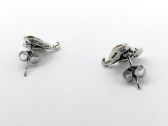 Sterling Silver and Surgical Steel elephant head  stud earrings- elephants