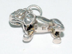 Sterling Silver  3-D bull dog charm or pendant- bulldog, english, dogs
