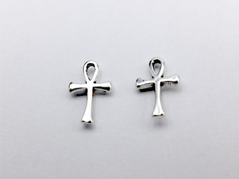 Sterling Silver & Surgical Steel Ankh stud earrings- Egypt, Key of Life, Ankhs