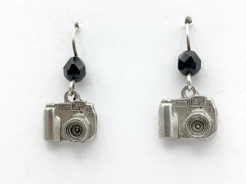 Pewter & sterling silver camera earrings- cameras, photographer, photo, digital