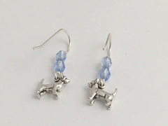 Sterling silver tiny chihuahua dog dangle Earrings-dogs, chihuahuas,K9