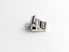 Sterling Silver 3-D typewriter charm-moveable, writer, type, author, secretary