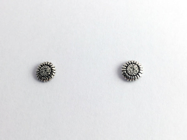 Silver sunflower on sale stud earrings