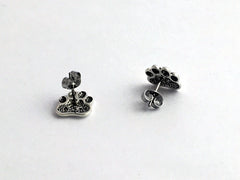 Sterling Silver and Surgical Steel Paw Print stud earrings-dog, cat- dogs, cats