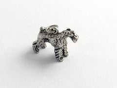 Sterling Silver 3-D  Schnauzer dog charm or pendant- Schnauzers, dogs, canine