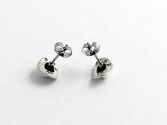 Sterling Silver and Surgical Steel small cowboy hat stud earring- western-hats