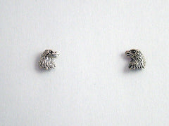 Sterling Silver & Surgical Steel eagle head stud earring- bird of prey, eagles