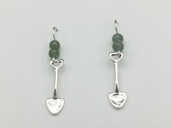 Sterling Silver Spade Shovel Dangle  earrings- garden, gardener, shovels, tool