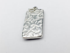 Pewter frame pendant w/ sterling silver tree in heart- resin, trees, nature, alcohol ink