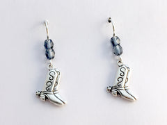Sterling Silver Cowboy boot dangle earrings-Horse, Cowgirl, boots, western,denim