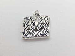 Pewter with Transgender flag & sterling silver Heart pendant-resin, Pride,LGBTQ, trans