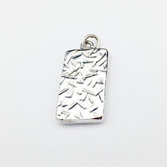 Pewter frame pendant w/ sterling silver treble clef- resin, jazz, music,musician