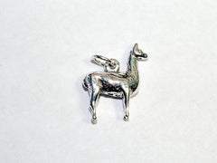 Sterling Silver 3-D Llama  charm or pendant- Animal, Llamas, Alpaca, Peru,