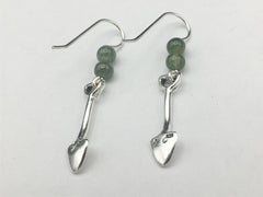 Sterling Silver Spade Shovel Dangle  earrings- garden, gardener, shovels, tool
