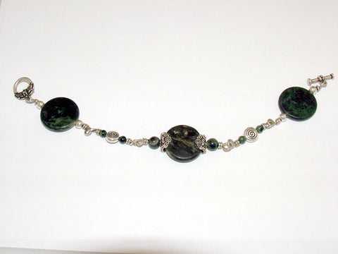 Special Order Kambaba Jasper and Spiral Bracelet