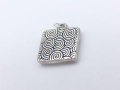 Pewter w/Sterling Silver Maple leaf pendant, alcohol ink, fall colors, leaves