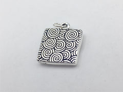 Pewter with Rainbow flag & sterling silver Heart pendant-resin, Gay Pride,LGBTQ