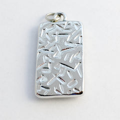 Pewter frame, sterling silver bee and flower pendant-resin, pansy, bees, flowers