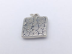 Pewter with Pansexual flag & sterling silver Heart pendant-resin, Pride,LGBTQ