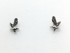 Sterling Silver & Surgical Steel flying eagle stud earring- bird of prey, eagles