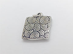 Pewter w/Sterling Silver Celtic Cross Clan MacBean Dress Tartan pendant, knot