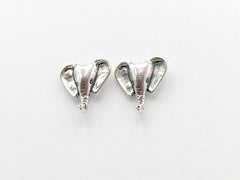 Sterling Silver and Surgical Steel elephant head  stud earrings- elephants