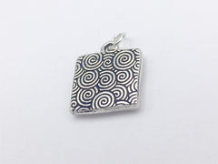 Square Pewter w/ Sterling Silver heart & Conakry, Guinea Map pendant, maps, West Africa