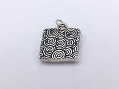 Pewter with Pansexual flag & sterling silver open Heart pendant-resin, Pride, LGBTQ