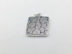 Pewter with Lesbian pride flag & sterling silver Heart pendant-resin, LGBTQ