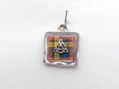 Pewter w/Sterling Silver Clan Buchanan Tartan pendant,trinity knot,triquetra