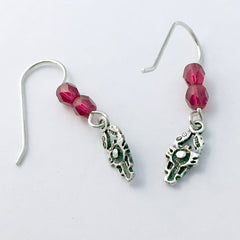 Sterling silver tiny lobster dangle earrings- ocean, sea, lobsters, crustacean