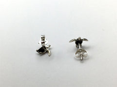 Sterling Silver sea turtle stud earrings-turtles, baby, marine, leatherback,