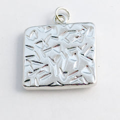 Pewter with Sterling Silver Fancy spiral galaxy & moon pendant, astronomy, stars