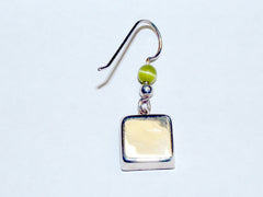 Sterling silver small  turtle shadowbox dangle earrings-tortoise, turtles,