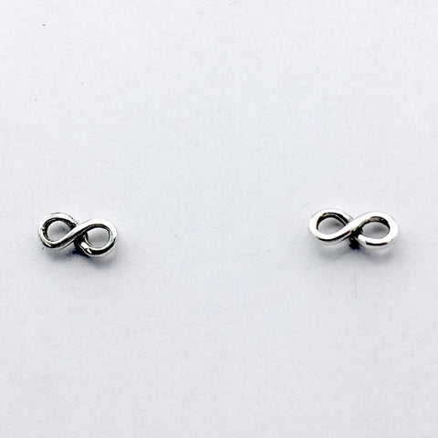 Sterling Silver Infinity symbol stud earrings- lemniscate, inifinite, forever
