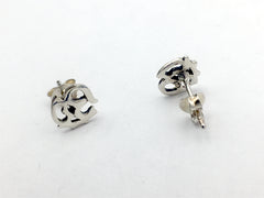Sterling silver om symbol stud earrings- omkara, aum, Hindu, mantra