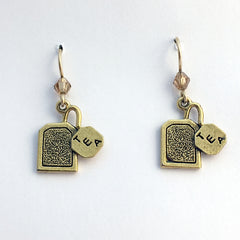 Gold tone Pewter & 14k gf tea bag dangle  Earrings- tea lover- teabag, tea bags