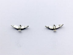 Sterling Silver and Surgical Steel seagull stud earrings-shore bird, birds, gull