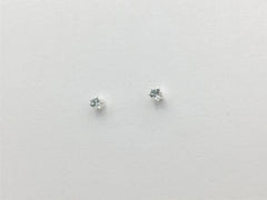 Sterling silver tiny 2mm sky blue topaz stud earrings-studs, light blue,