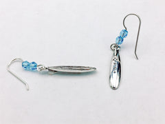 Sterling Silver surfboard dangle earrings-surf board, surfer, surfing, ocean,