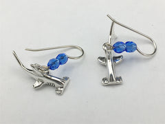 Sterling silver Hammerhead Shark dangle earrings-ocean,sharks, sea, fish,Hawaii