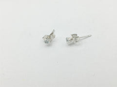 Sterling silver tiny 2mm sky blue topaz stud earrings-studs, light blue,