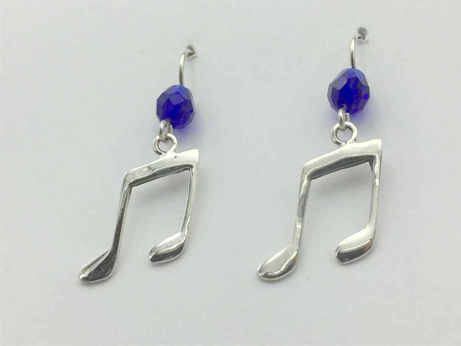 Sterling Silver Musical Notes dangle earrings-music, musician, singer, score