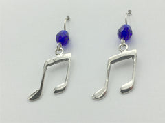 Sterling Silver Musical Notes dangle earrings-music, musician, singer, score
