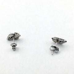 Sterling Silver and Surgical Steel Eagle with raised wings stud earrings-bird