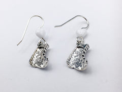 Sterling Silver Ski Boot dangle earrings-boots, skiing-snow, downhill,winter