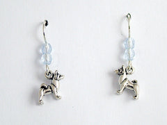 Sterling Silver tiny Akita Inu dangle earrings-dog- Shiba Inu, dogs, Akitas,