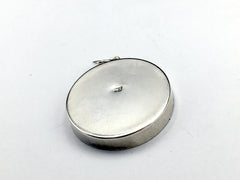 Sterling silver 25mm Round Pendant with Sterling Silver Hummingbird and Flower, alcohol ink,  flowers, sun