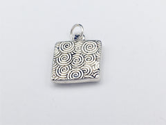 Pewter w/Sterling Silver Clan O'Flynn Tartan pendant, Round knot,Celtic